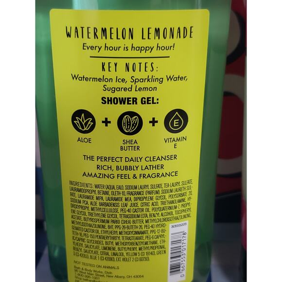 BBW Watermelon Lemonade Fine Fragrance Mist Body Wash Body Cream - Body Care - Picture 2 of 3